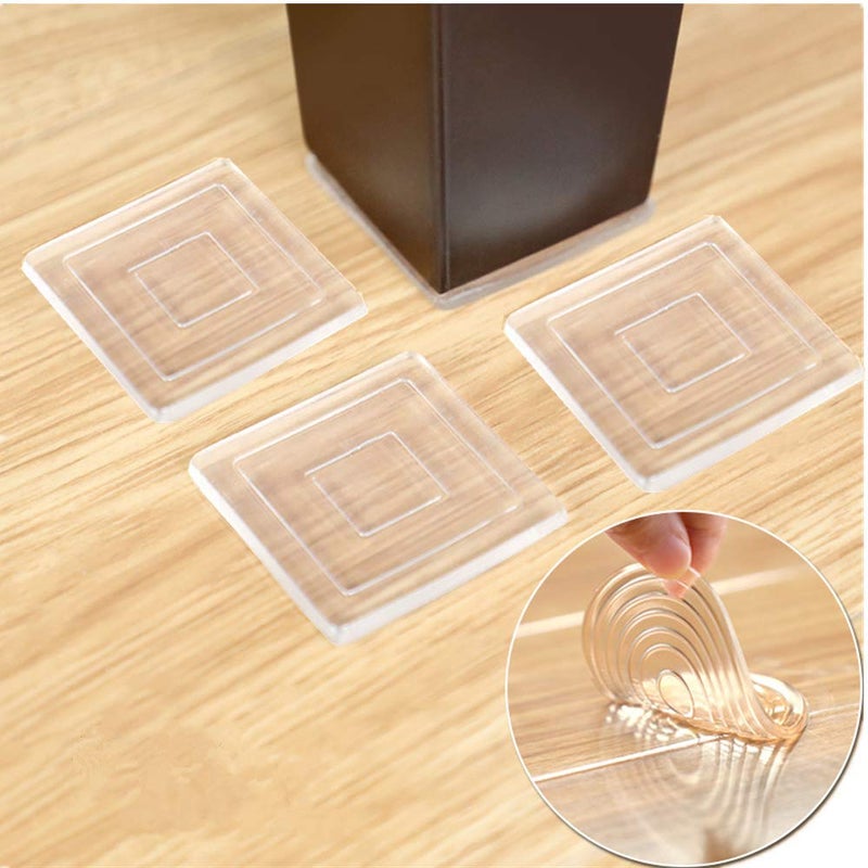 JULAN 8Pack Non Slip Furniture Pads â€“ Premium 3â€ Furniture Grippers! Best SelfAdhesive Silicone Feet Furniture Legsâ€“ Ideal Non Skid Furniture Pad Floor Protectors for Fix in Place Furniture - Image 1